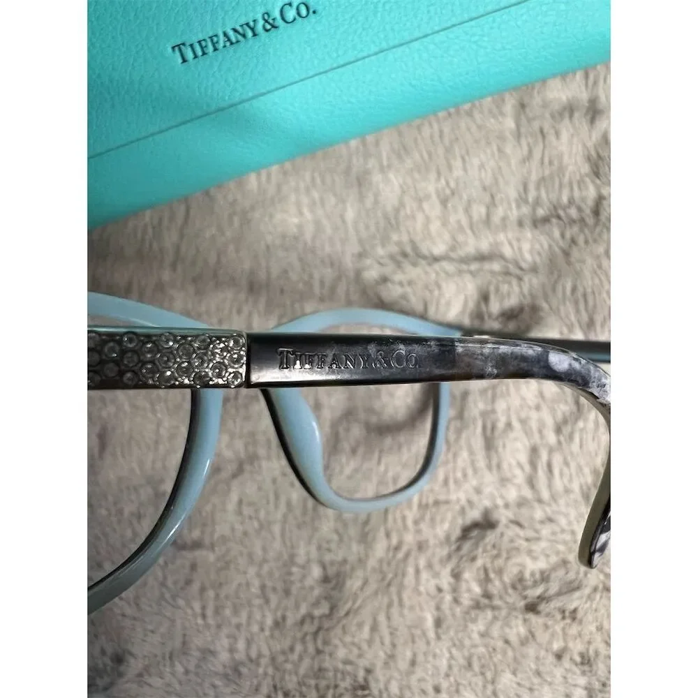 Tiffany & Co Women's Eyeglasses Case Black w/ Blue Accents Full Rim